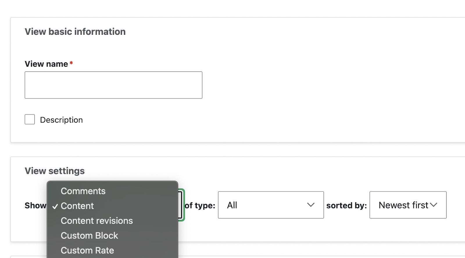 Beispielansicht in Drupal mit der Option "Custom Rate"
